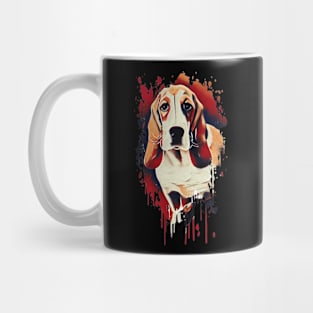 Bassitt Hound Tie Dye dog art design Mug